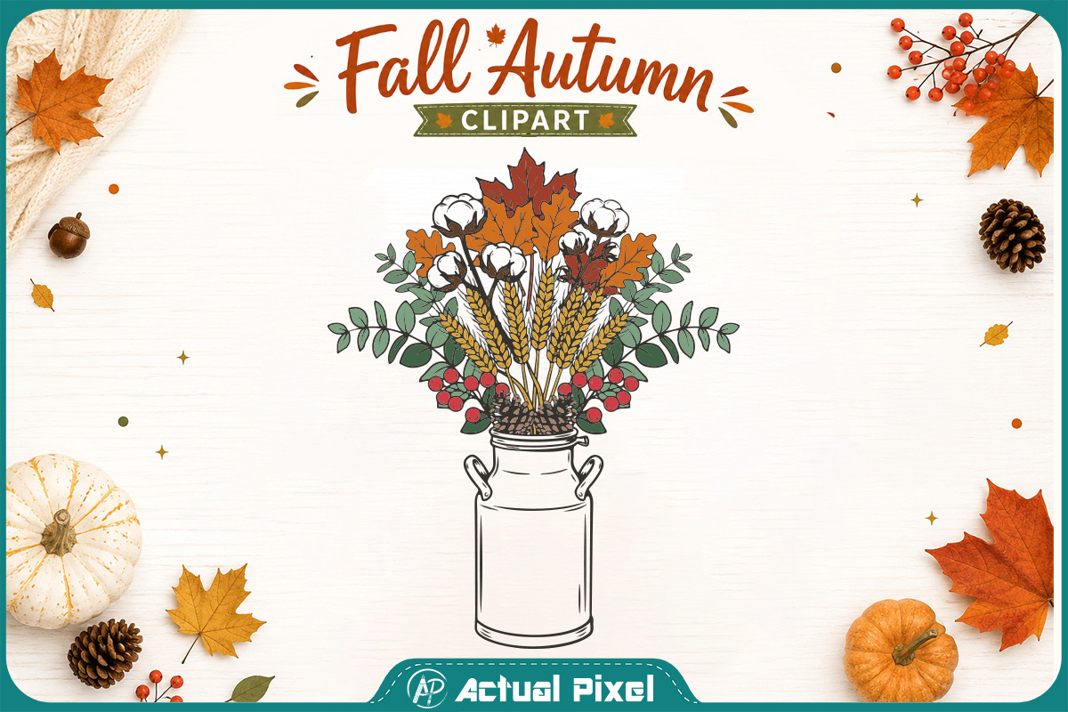 Fall Autumn Clipart Bundle, a Seasonal Illustration by Actual Pixel (Photo 9 of 21)