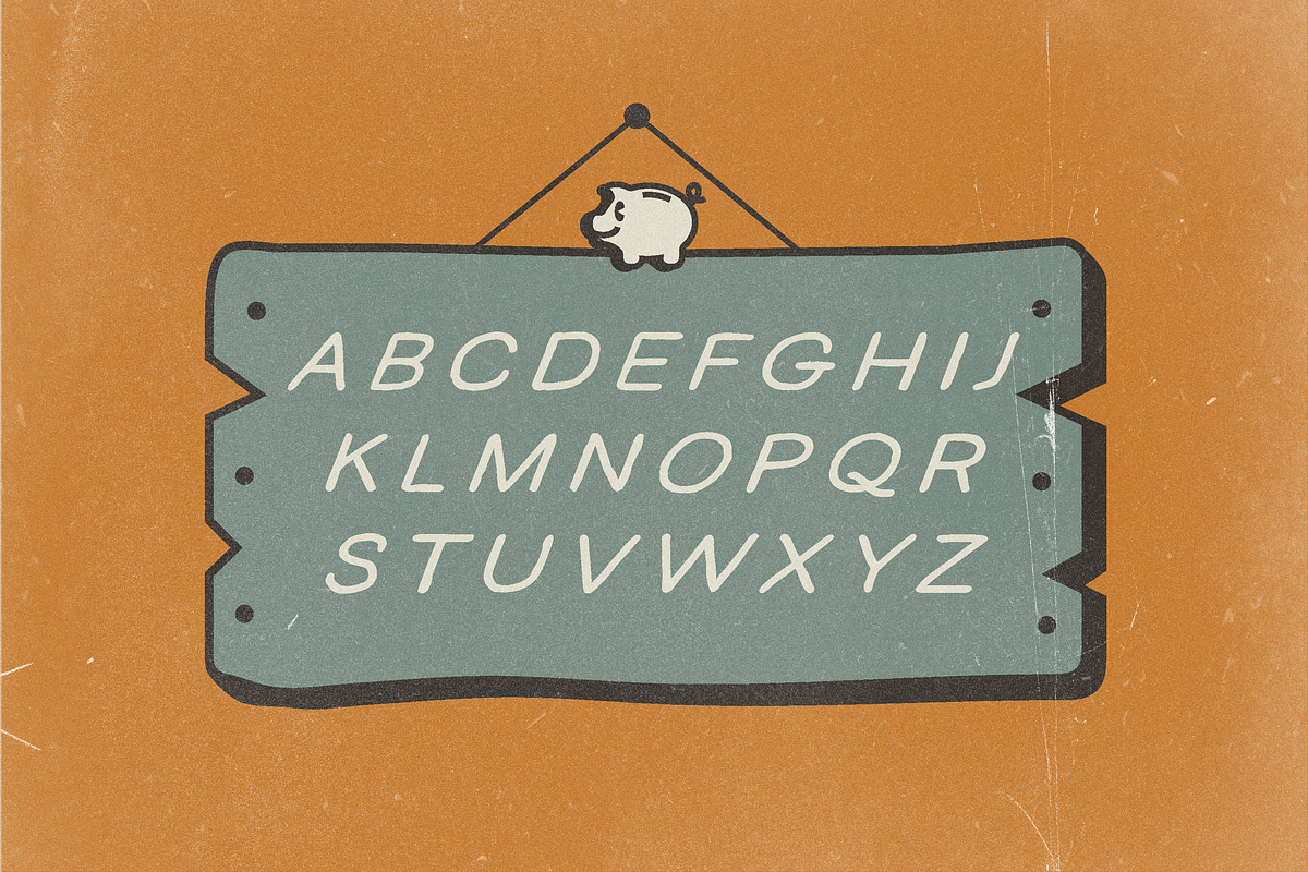 Piggy Bank Vintage Font Bundle, a Slab Serif Font by Dynamo Ultima (Photo 12 of 14)