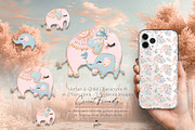 Mother & Baby Animals Mom and Me PNG, an Animal Illustration by KaramfilaS (Thumbnail 2 of 8)