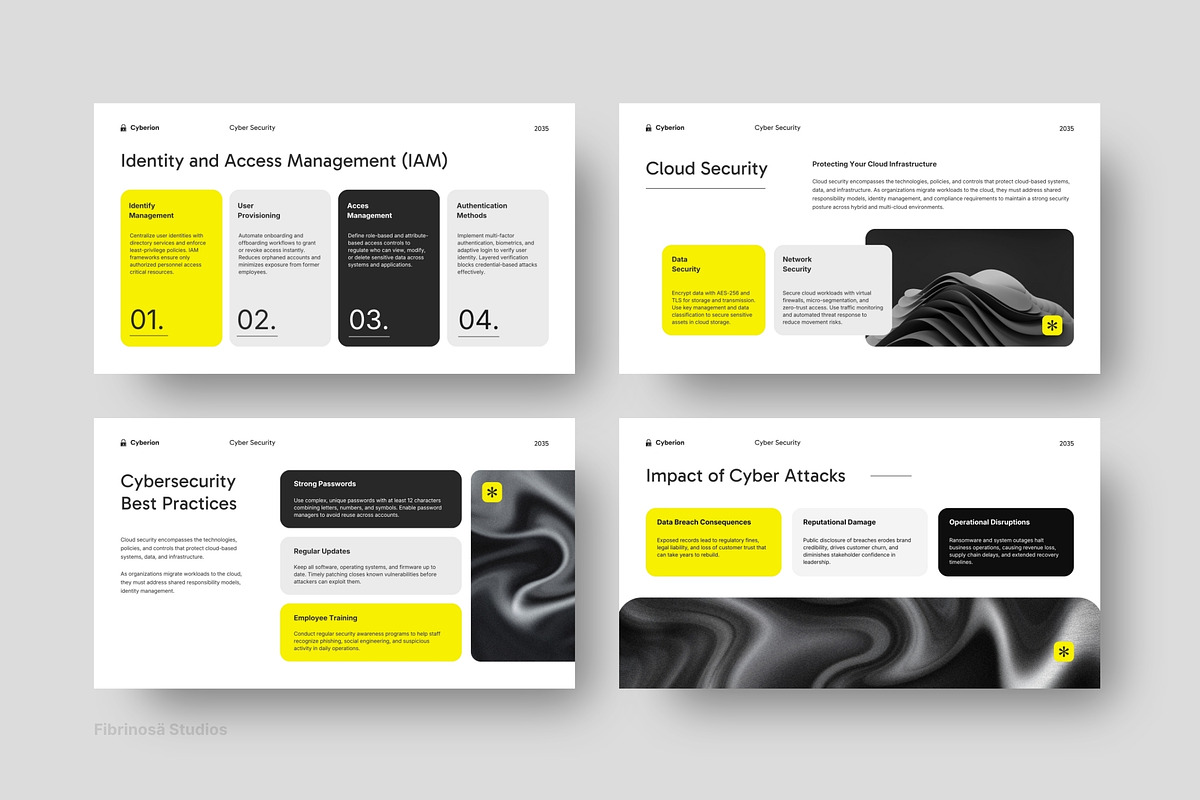 Cybersecurity Company Pitch Deck, a Presentation Template by FIBRINOSÄ (Photo 6 of 7)