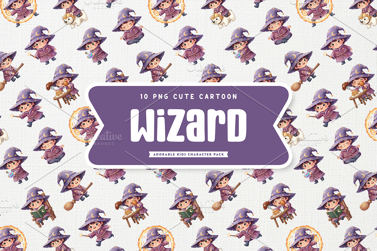Whimsical Wizard Cute Kids, a Person Illustration by Gohsantosa (Photo 2 of 4)