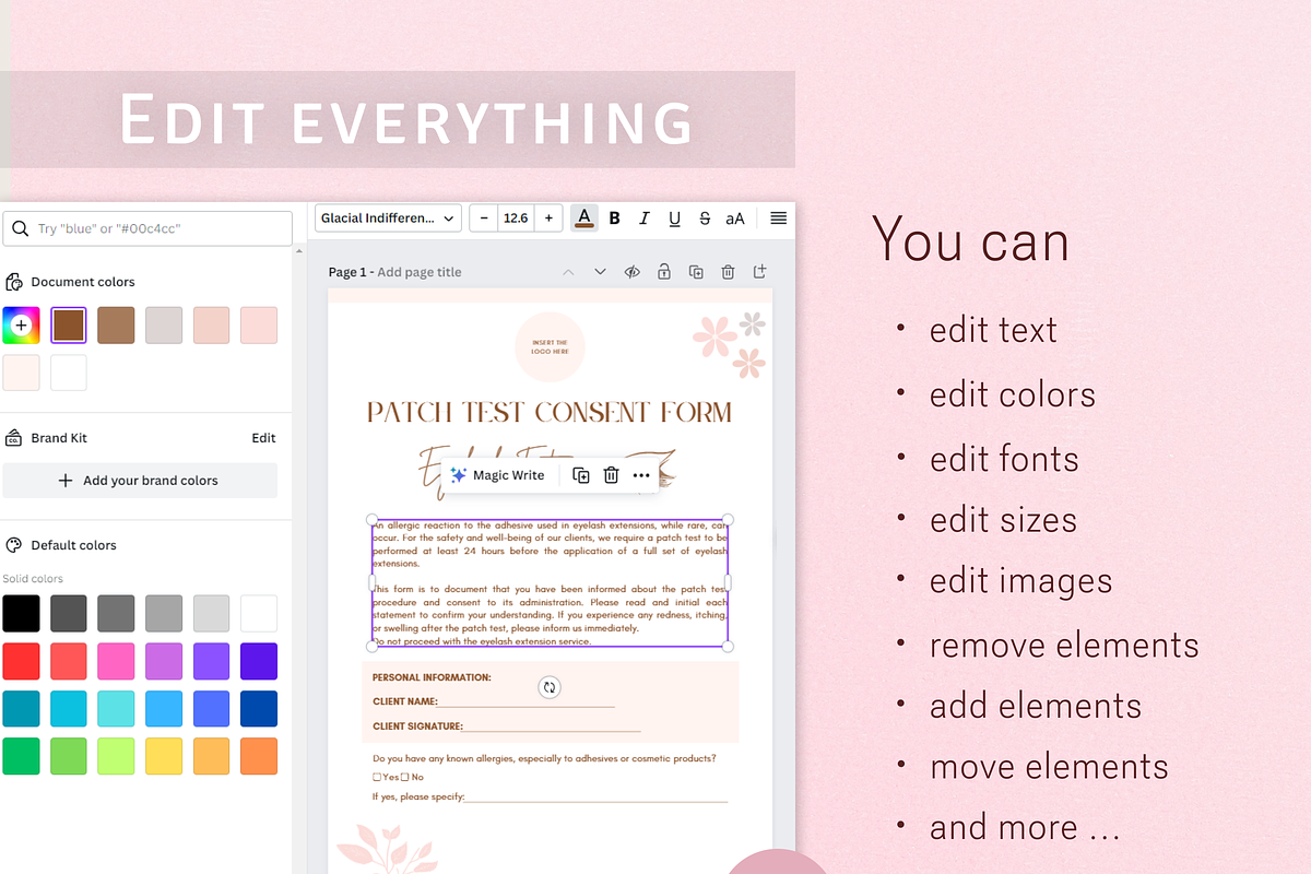 Eyelash Extension Forms Bundle, a Templates & Theme by MondaySpark (Photo 10 of 11)