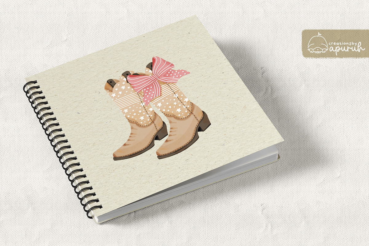Coquette Cowgirl Boots 4th of July, a Decorative Illustration by creationsbyapuruh (Photo 5 of 7)