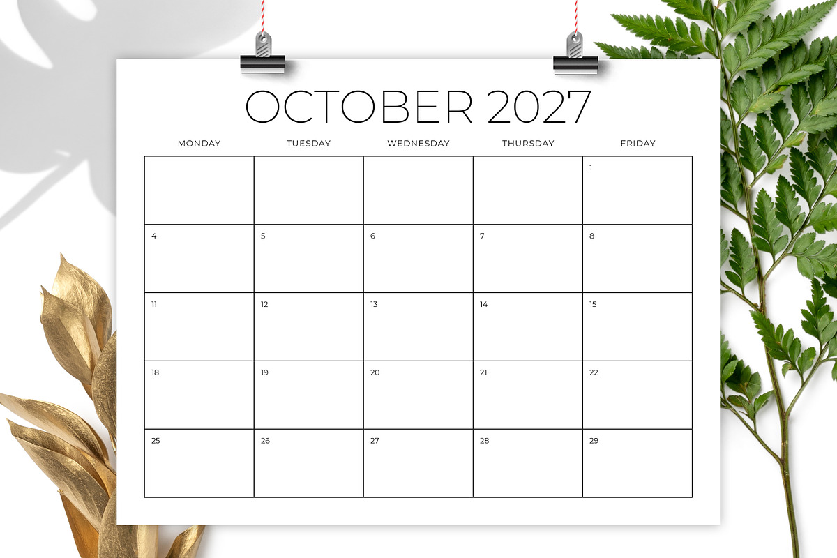 2026 8.5x11 MON-FRI Calendar, a Stationery Template by Running With Foxes (Photo 4 of 5)