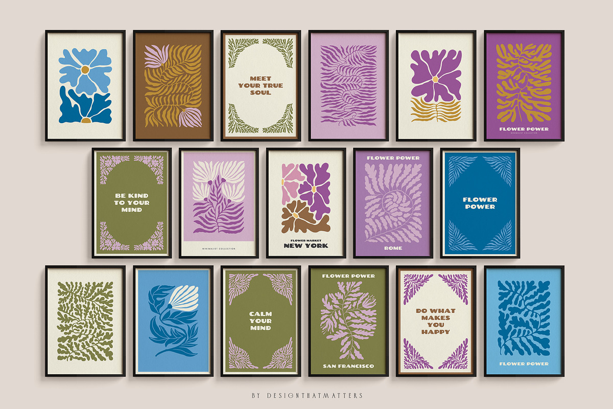 Floral Print Posters, an Object Graphic by DesignThatMatters (Photo 6 of 11)