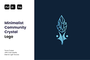 Minimalist Community Crystal Logo, a Branding & Logo Template by Luxury Logos (Thumbnail 1 of 4)