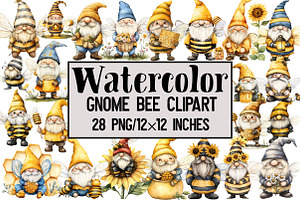 Gnome Bee Clipart, an Illustration by Design Market