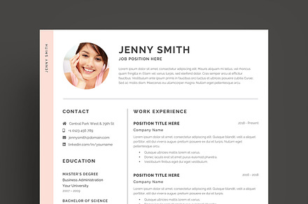 Resume Template Word Modern Clean CV | Resume Templates ~ Creative Market