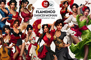Flamenco dancer spanish woman Set, a Person Illustration by ThatsDesignArt (Thumbnail 1 of 10)