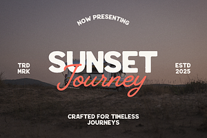 Sunset Journey – Sans & Script Duo, a Script Font by Creacy Studio