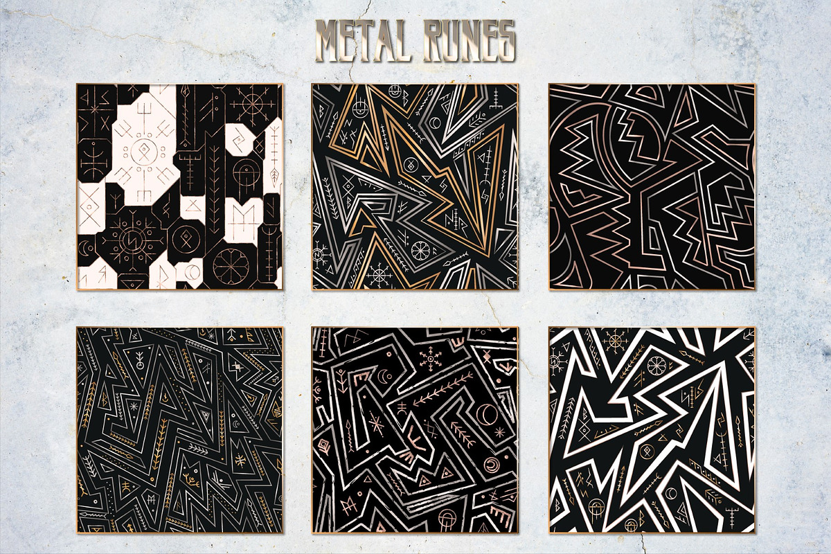 Nordic metal runes, a Pattern Graphic by Gudiny (Photo 8 of 8)