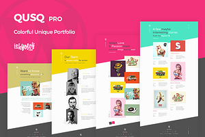 Qusq Pro - Unique Colorful Portfolio