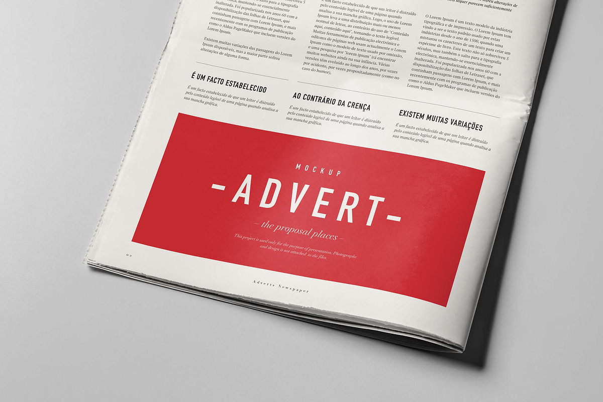 Newspaper Adverts Mock-up, an Advertising Mockup by Yogurt86 (Photo 6 of 9)