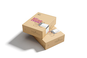 Kraft Paper Box Mockup