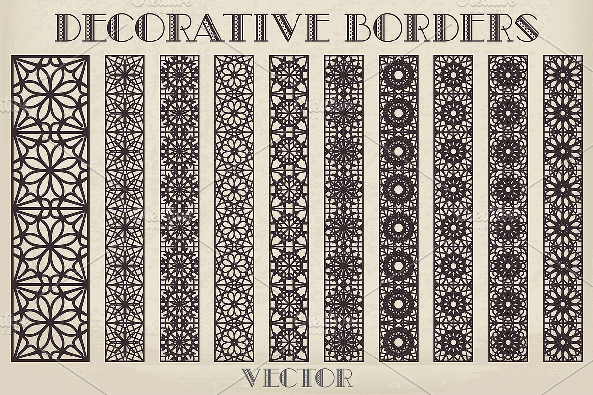 50 Decorative Borders & Tiles, an Object Graphic by dacascas (Photo 7 of 8)