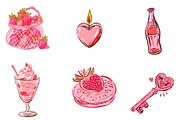 Coquette strawberry clipart retro, an Illustration by CreationArt (Thumbnail 2 of 5)