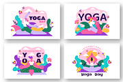 9 International Yoga Day Vector, a Sport Illustration by denayunebgt (Thumbnail 2 of 3)