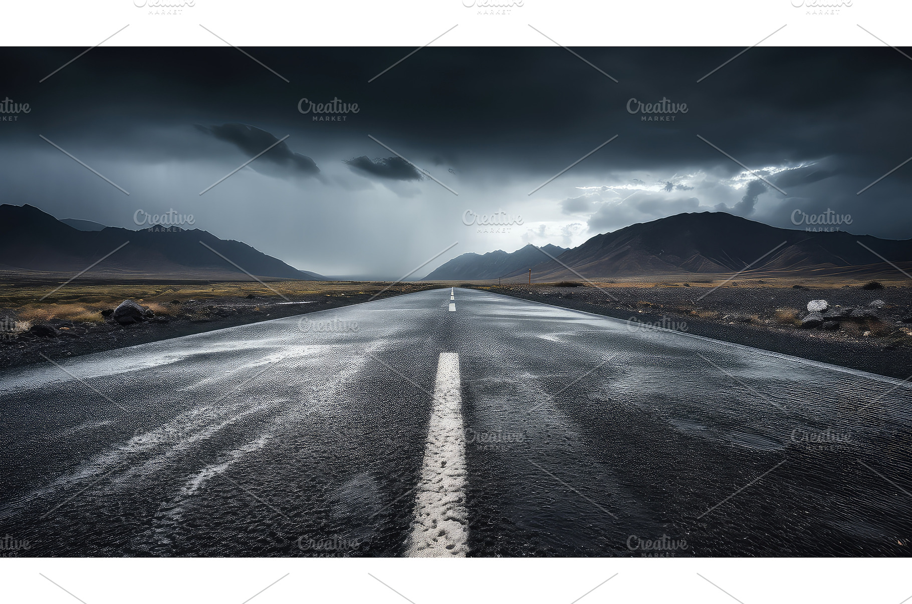 blacktop asphalt road background ai, a Transportation Photo by pikepicture