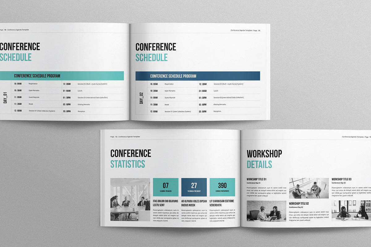 Conference Agenda Template Landscape, a Brochure Template by Work-Envance (Photo 5 of 8)