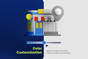 3D Shopping Icons, a Characters & Person 3D Model by Flat Icons (Thumbnail 4 of 8)