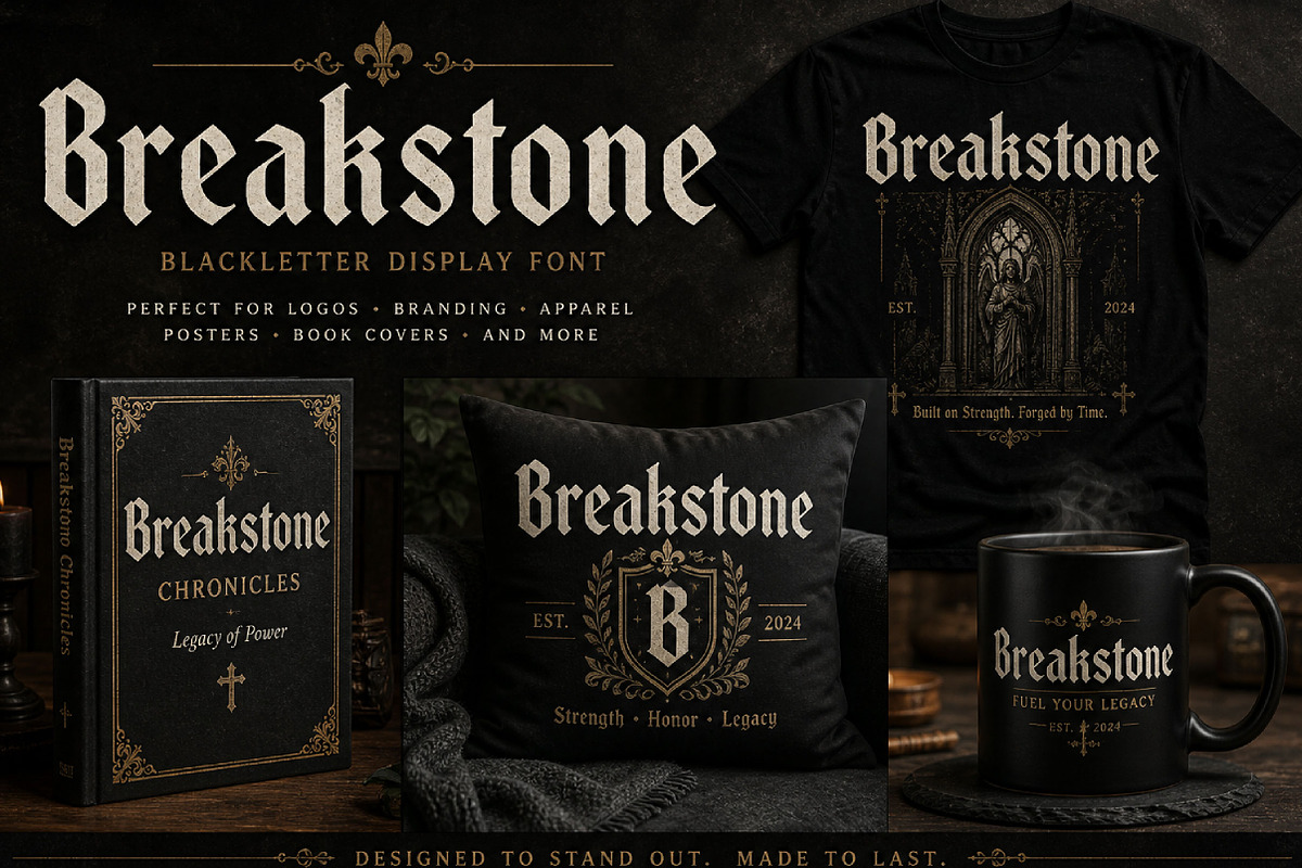 Breakstone, a Blackletter Font by Wow Magic (Photo 5 of 5)