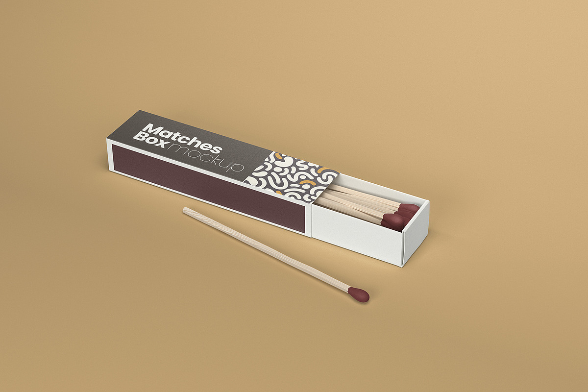 Box of Matches Mockup, a Merchandise Mockup by Graphicboom (Photo 5 of 5)