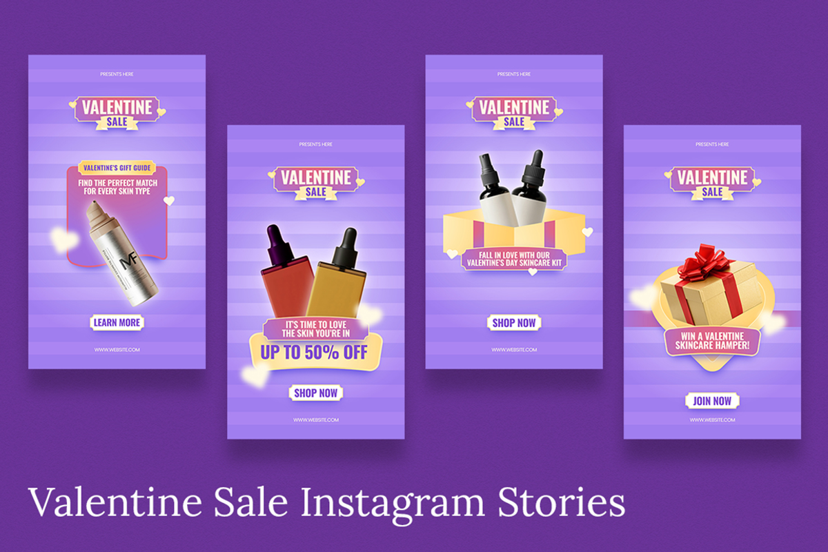 Valentine Sale Instagram & Canva, a Social Media Template by Attype (Photo 2 of 4)