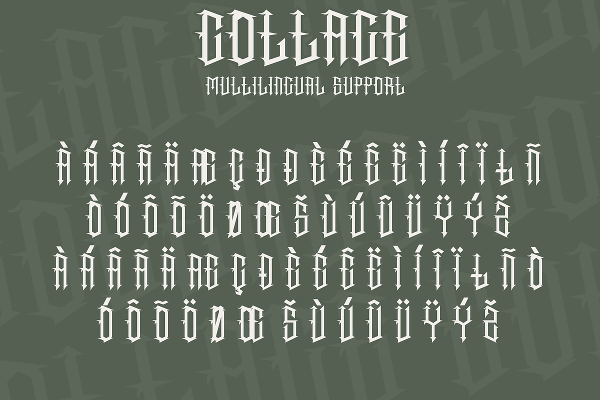 Cottage - Blackletter Font, a Blackletter Font by AQR Studio (Photo 7 of 8)