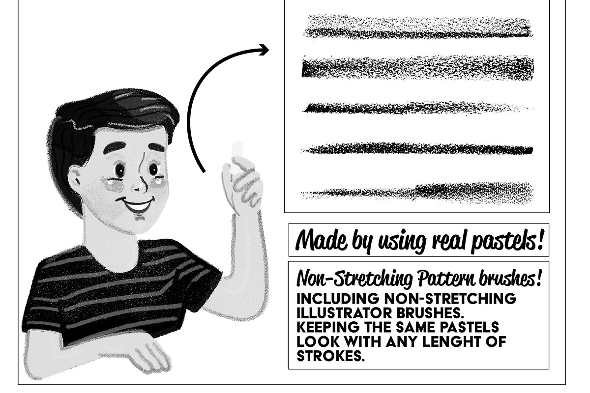 Pastels Illustrator Brush-Kit, a Brush Add-On by Leonard Posavec (Photo 6 of 6)