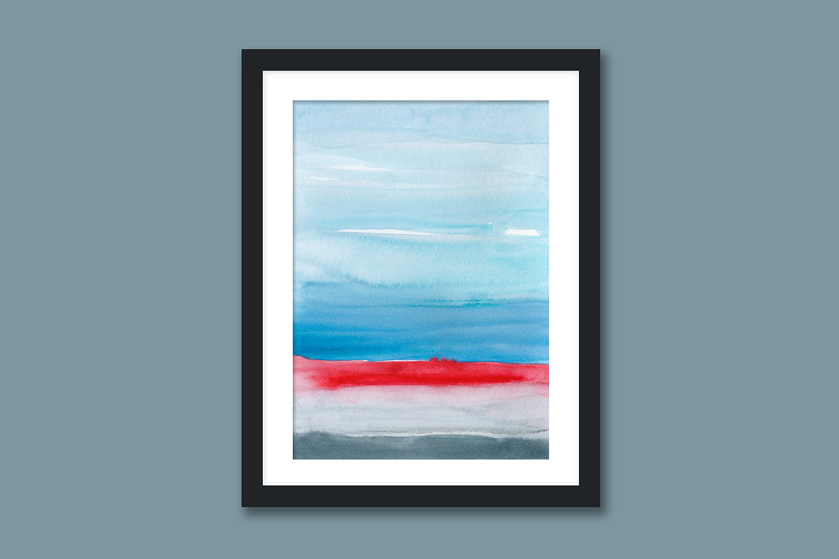 About Sunset, Watercolor Scenery, a Background Graphic by Marmoris.Arts (Photo 14 of 17)