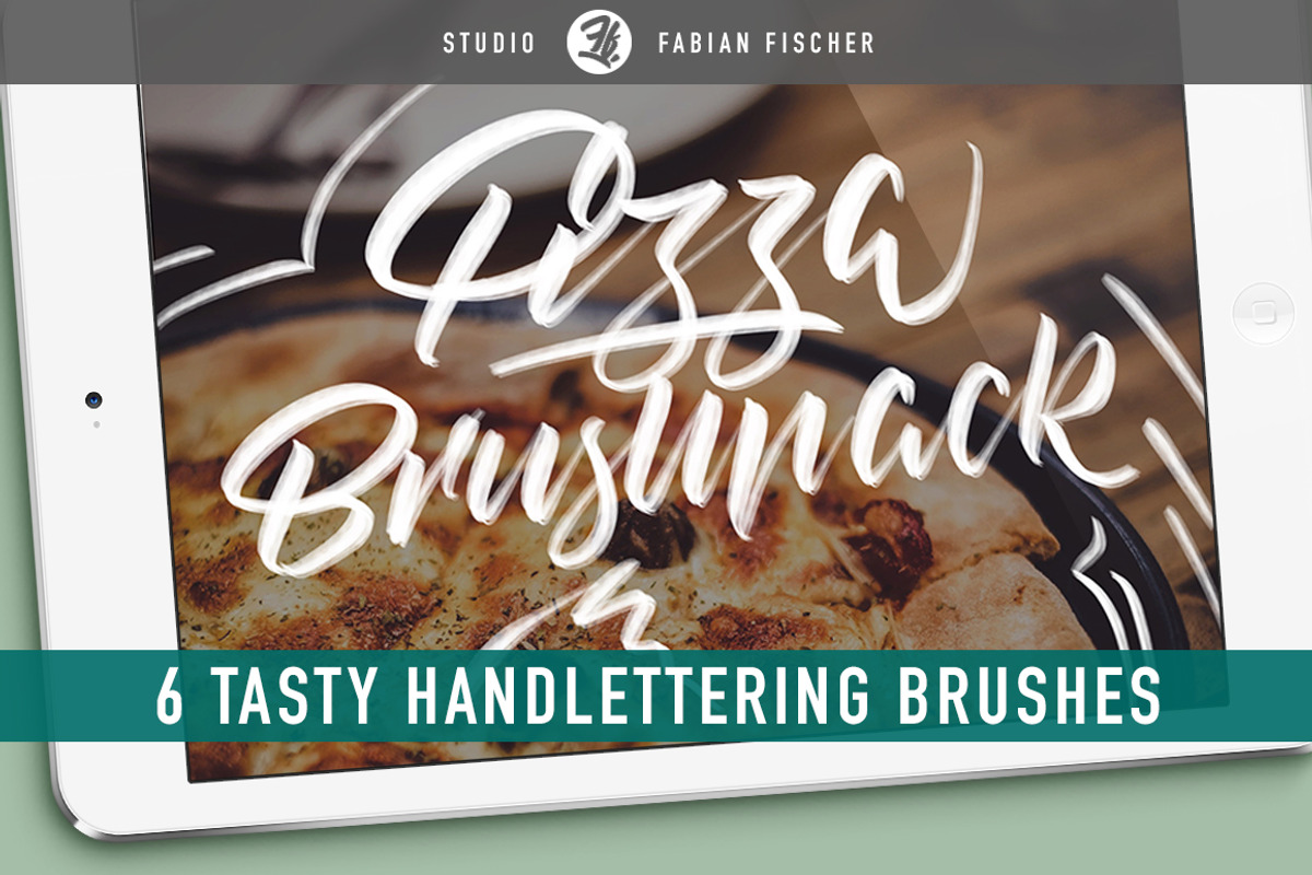 Pizza Handlettering Brushpack, a Brush Add-On by Studio FabianFischer (Photo 1 of 5)