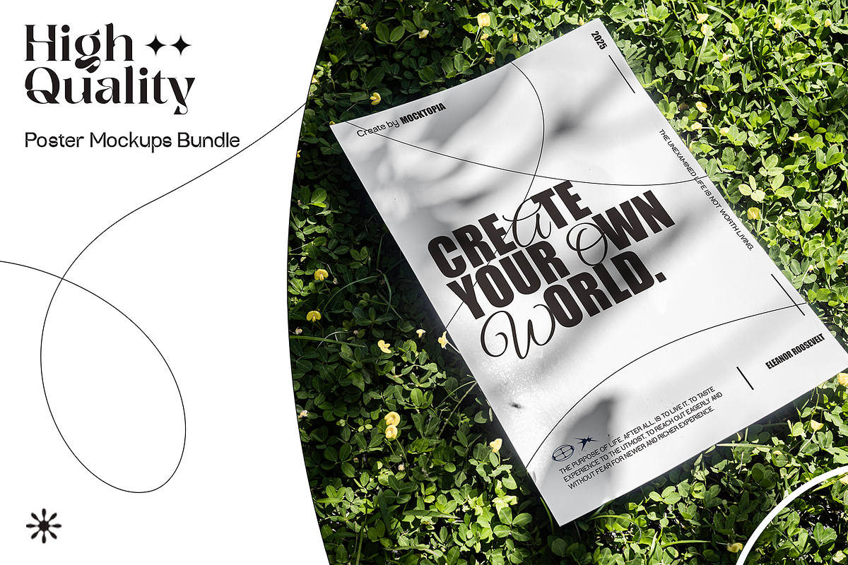 A3 Poster Mockup on Grass, an Advertising Mockup by Mocktopia (Photo 3 of 8)