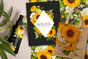 Soleil Floral Patterns & Clip Art