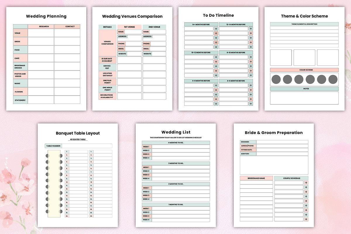 Wedding Planner Canva, a Stationery Template by Designmela01 (Photo 3 of 6)