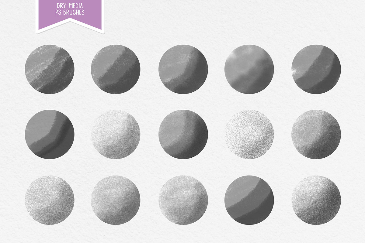 Dry media. Brushes for PS, a Brush Add-On by Leo Studio Design Lab (Photo 10 of 10)