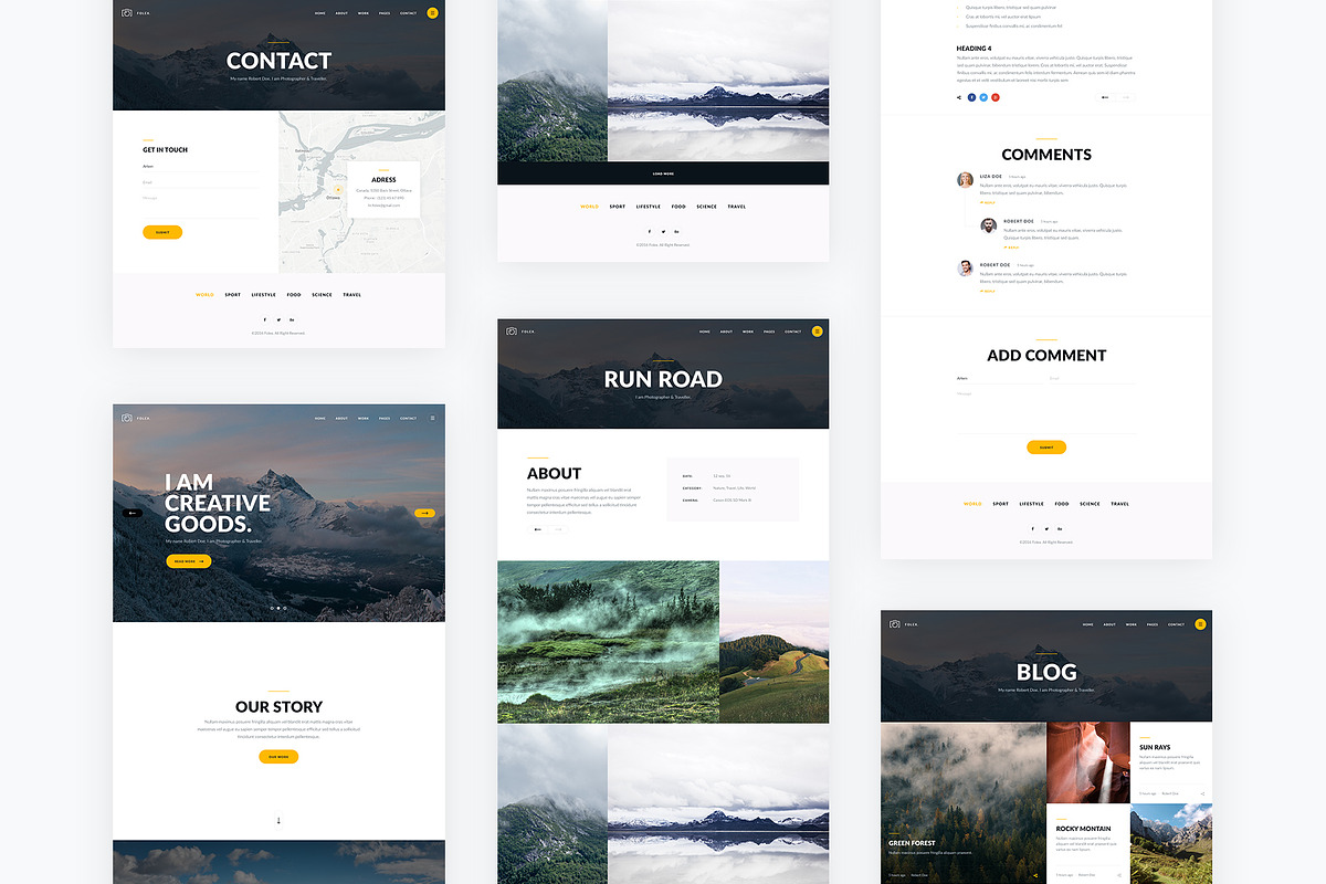 Folex — Photography PSD Template, a Websites & App Template by artemmashirov (Photo 4 of 4)