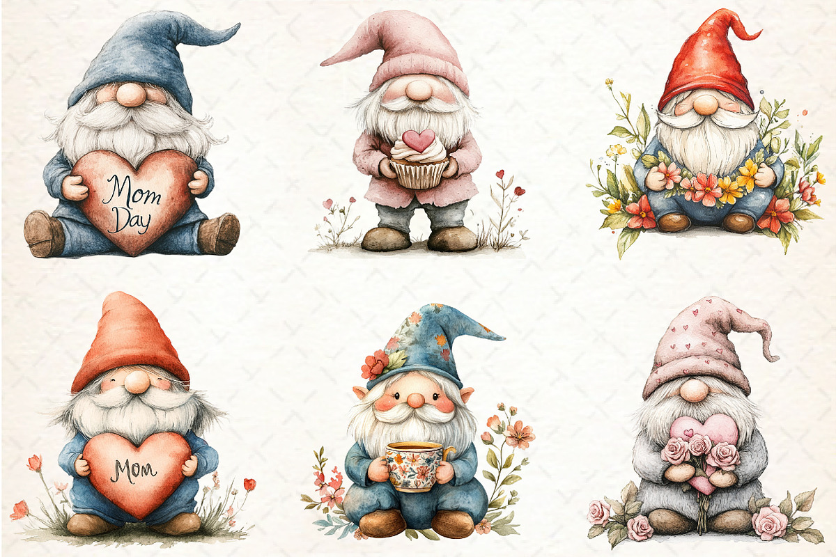 Mother's Day Gnome Sublimation, an Illustration by Libby Wishes (Photo 2 of 6)