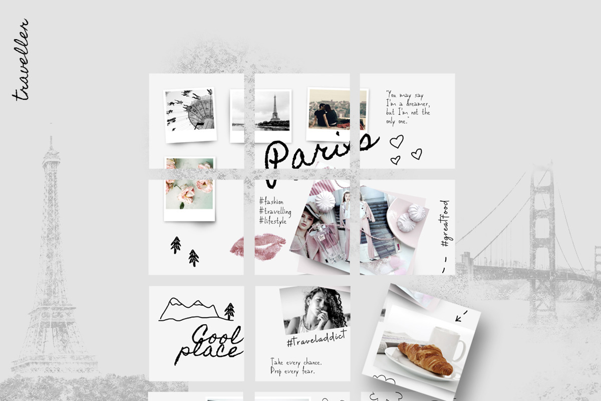 CANVA BUNDLE| Instagram puzzle templ, a Social Media Template by CreativeFolks (Photo 11 of 17)