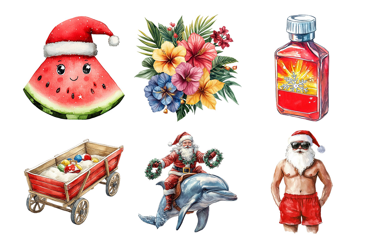 Hand-Drawn Christmas in July Clipart, an Illustration by Daily.Designs (Photo 4 of 5)