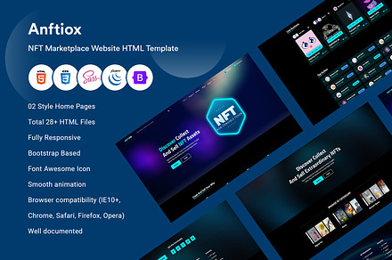 NFT Marketplace Website template, a HTML Template by CodexCoder Themes