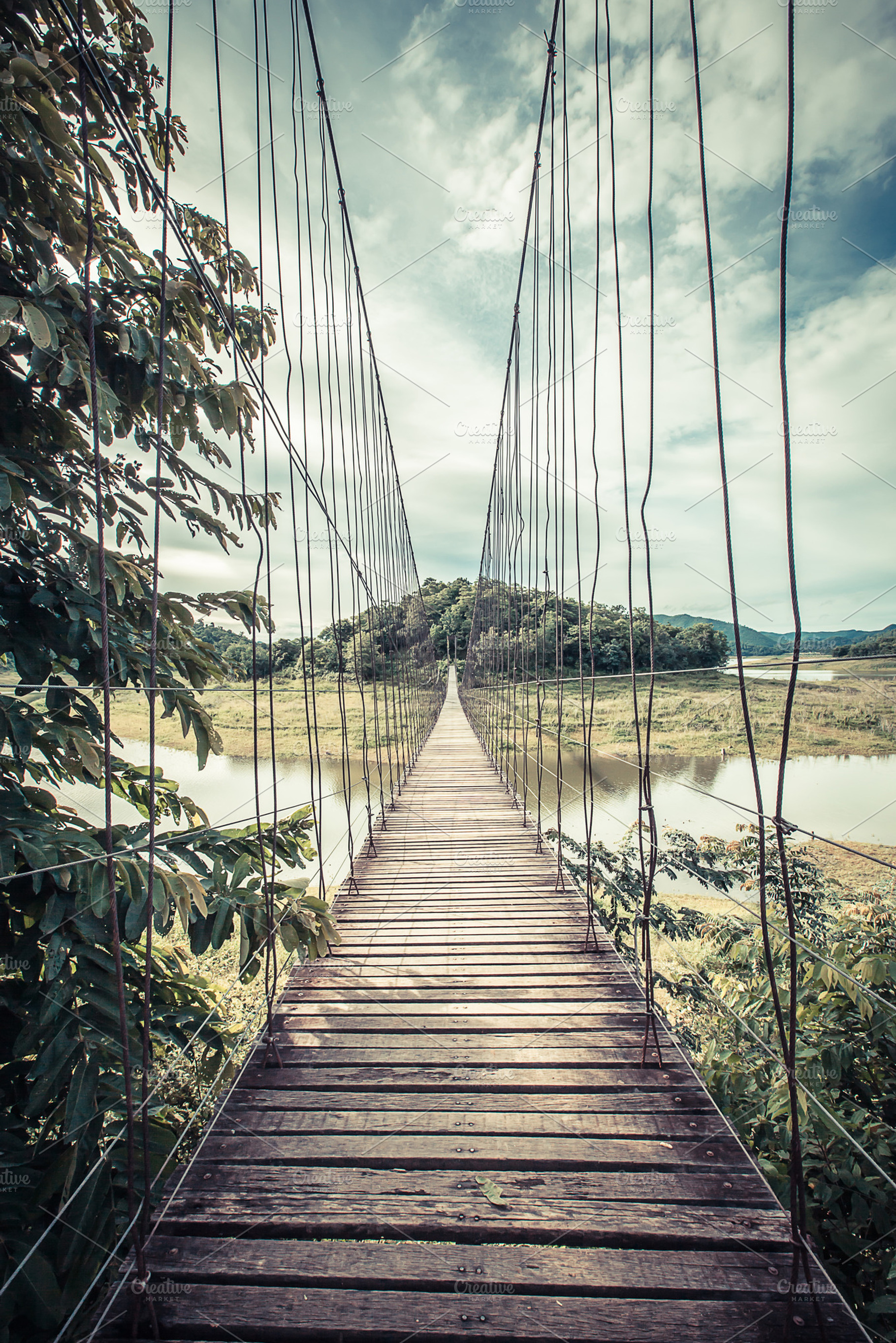 Vintage rope bridge, a Transportation Photo by Pushish Images ...