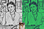 Portrait Sketch Photoshop Action, an Action Add-On by Studio Retouch (Thumbnail 6 of 12)