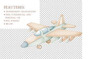 Watercolor Air Transport Clipart, an Illustration by MockupWizard (Thumbnail 4 of 5)