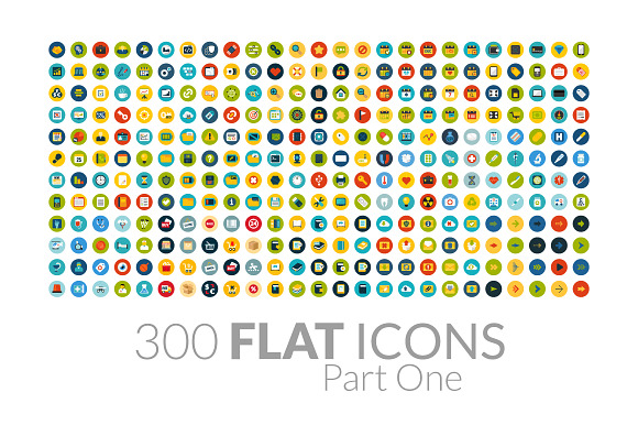 300 Flat Icons Part One