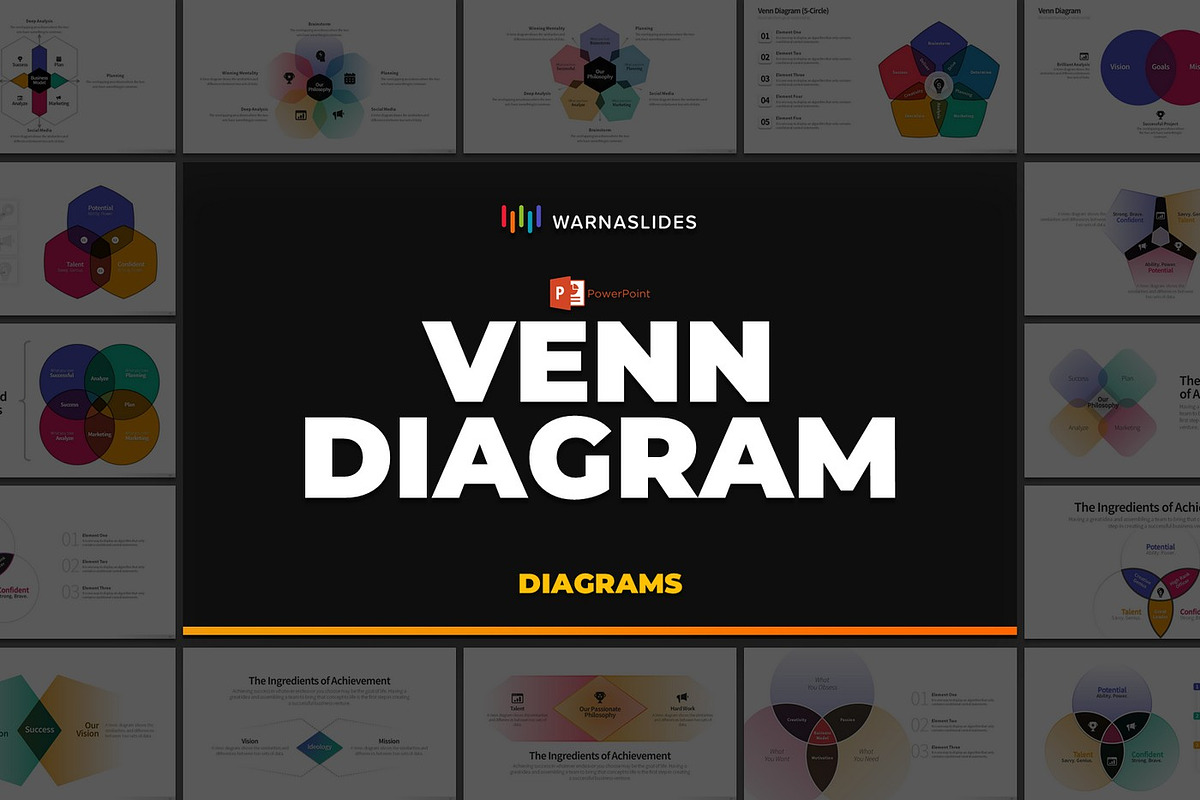 Venn Diagram PowerPoint Templates, a Presentation Template by Warna Works (Photo 2 of 25)
