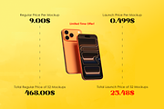 52 iphone 17 Pro, Pro Max Mockup Set, an iPhone Mockup by Custom.scene (Thumbnail 2 of 17)