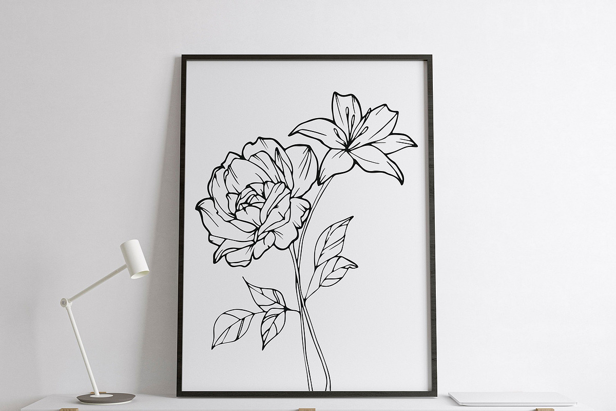 Peony Bouquet SVG Bundle, a Graphic by KostaDigitalArt (Photo 7 of 10)