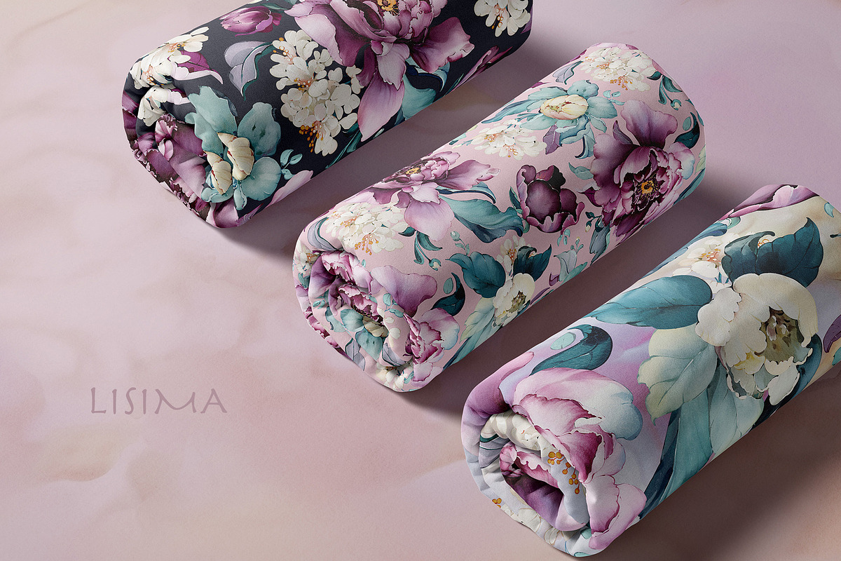 PEONIES seamless pattern, a Pattern Graphic by Lisima (Photo 6 of 16)