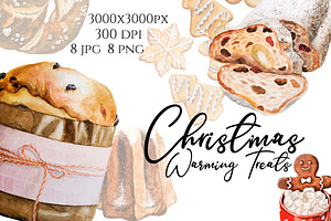 Watercolor Christmas Warming Treats