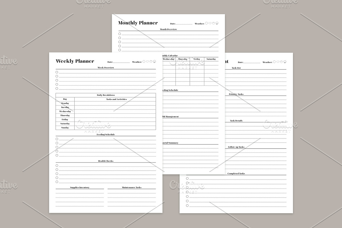 Generic Planning Pages Set V-07, a Stationery Template by shahsoft (Photo 3 of 3)